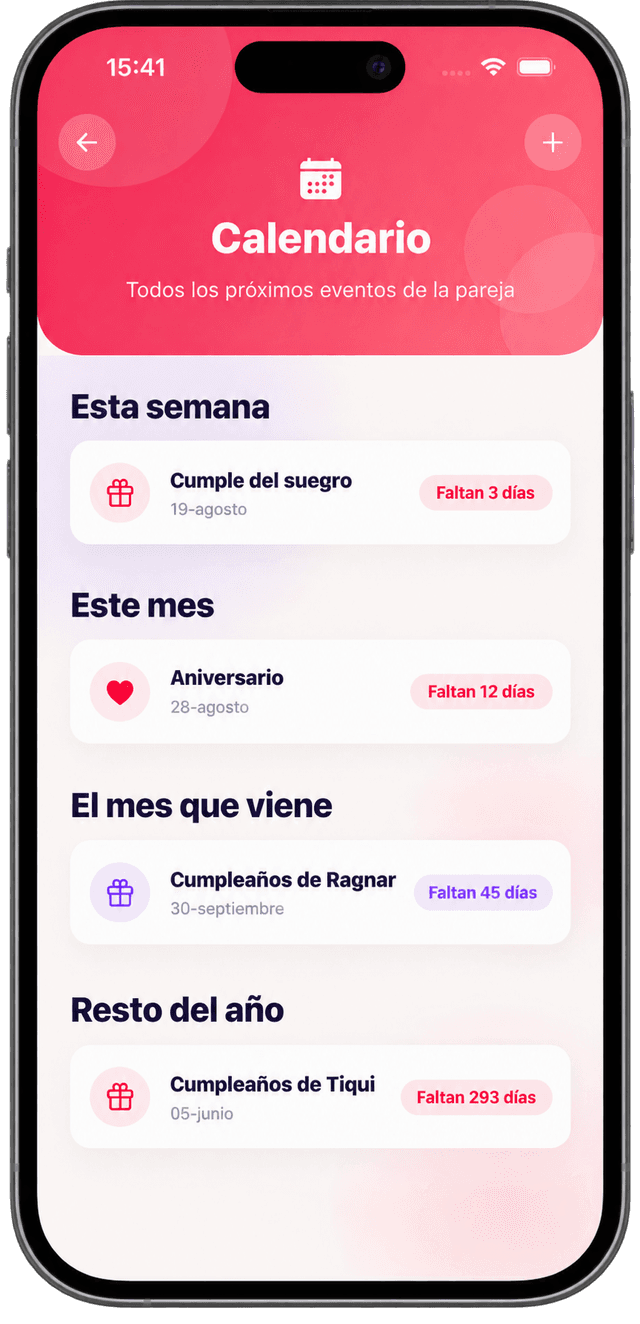 Calendario de pareja